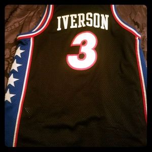 Throwback Authentic Allen Iverson Sixers jersey
